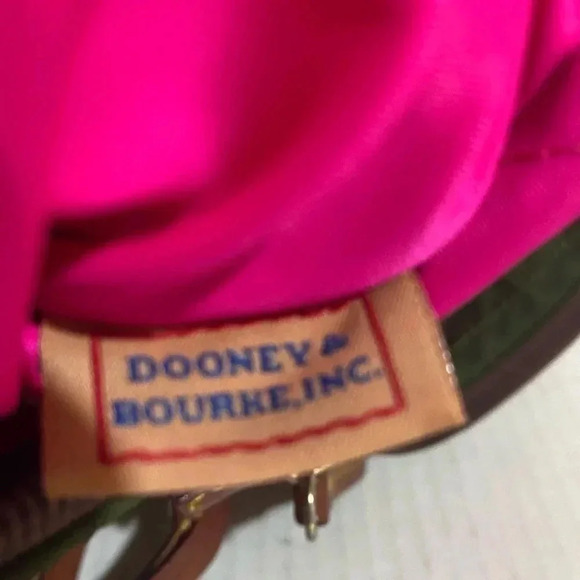 Dooney Bourke green nylon satchel handbag - Picture 8 of 13